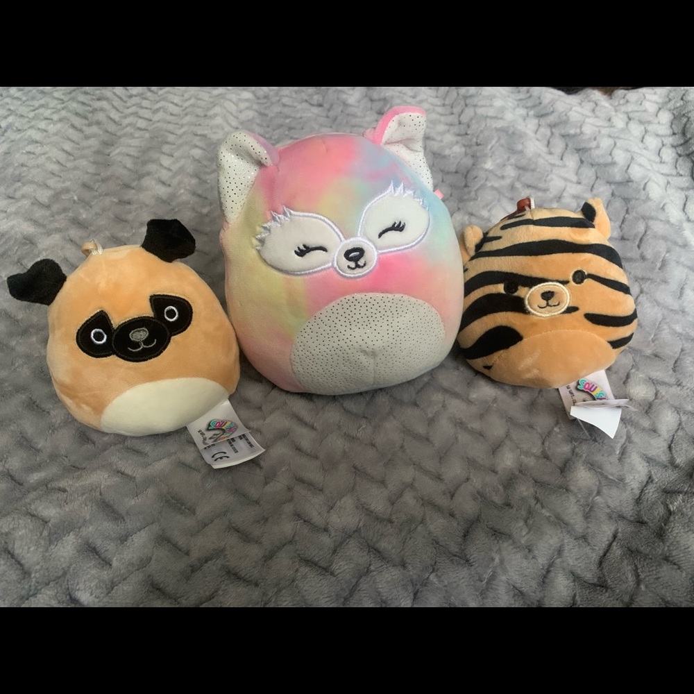 Squishmallows Tina, Prince, and Naya